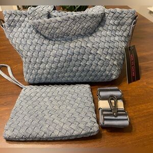 Haute Shore Denim Woven Women's Bag Set Mark Montreal
